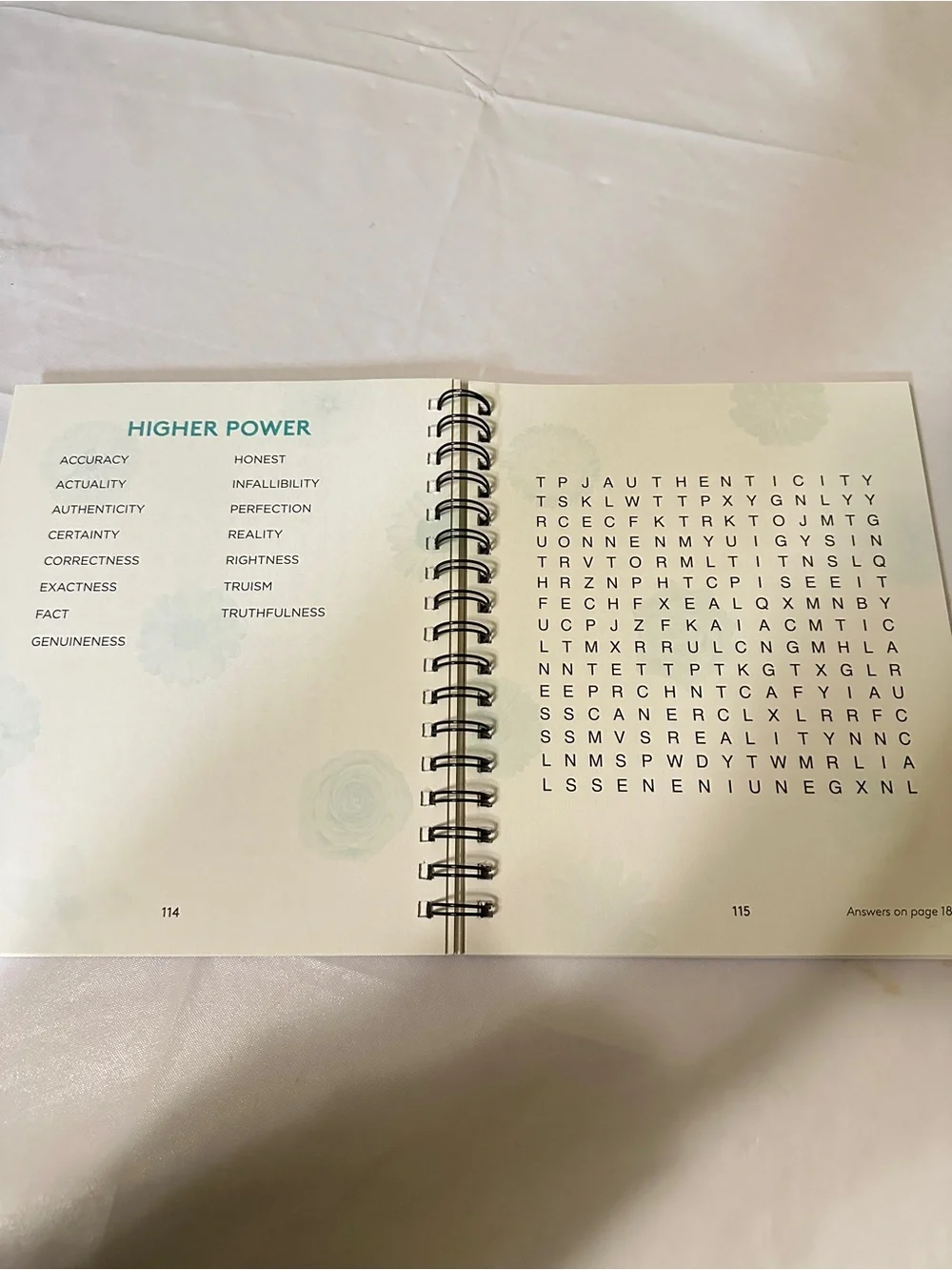 Green Floral 'Focus Be Present and Solve' Spiral Notebook